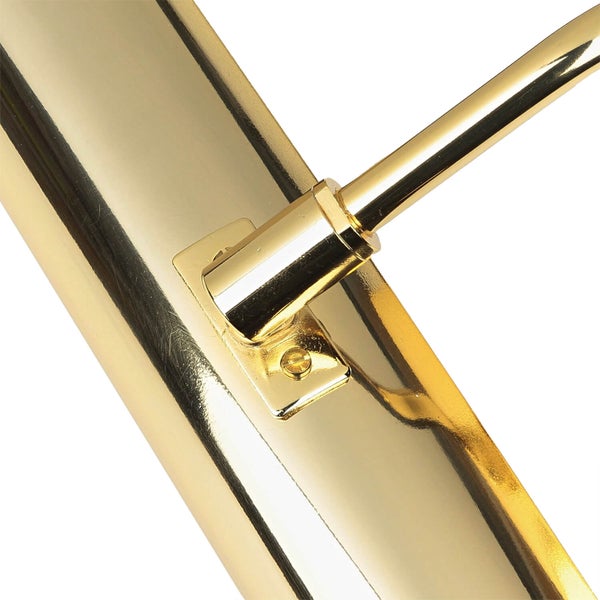 Detailansicht einer goldenen Lampe