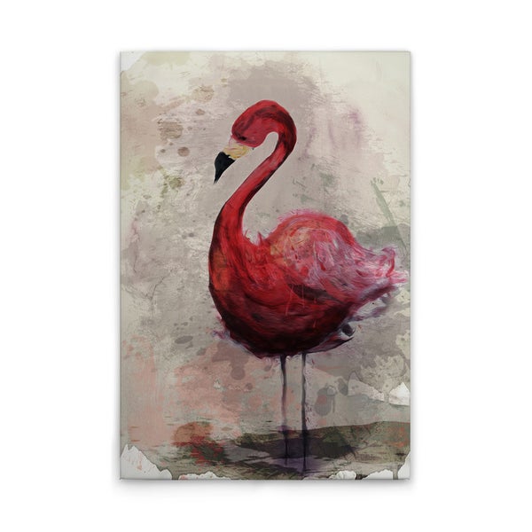 Gemaltes Flamingo-Wandbild