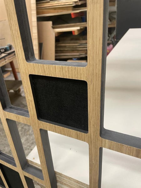 Akustikwandplatte PET-Filz - 100x100 cm - Schwarz
