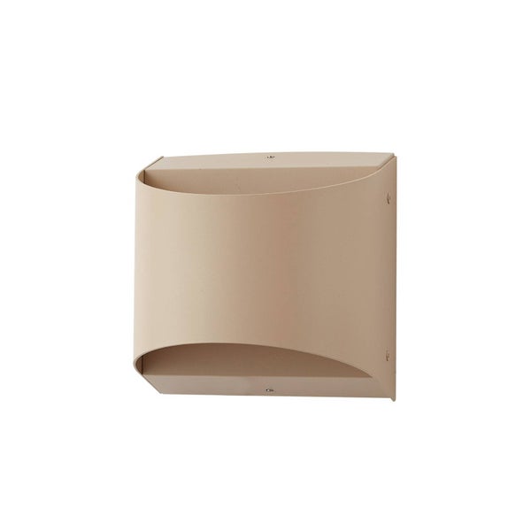 Lindby LED Wandleuchte außen Lenore (spritzwassergeschützt (Modern) in Creme aus Aluminium (1 flammig, ) - Außenwandleuchten Wandlampe Led Außenlampe Outdoor für Außenwand/Hauswand