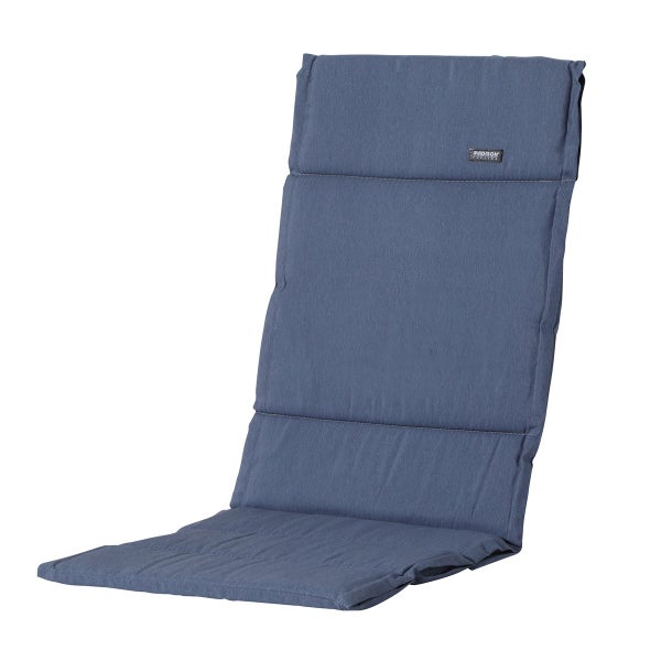 Hochlehnerauflage Fiber Deluxe Panama saphirblau - Ca. 125x50 cm - 4er-Set
