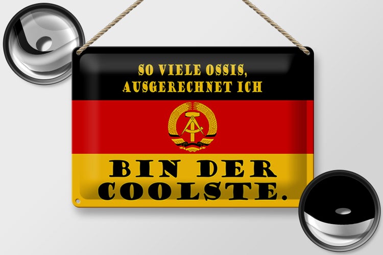 Blechschild Spruch 30x20cm so viele Ossis bin der coolste
