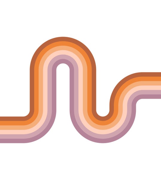 Abstraktes Design mit gewundenen, horizontalen Streifen