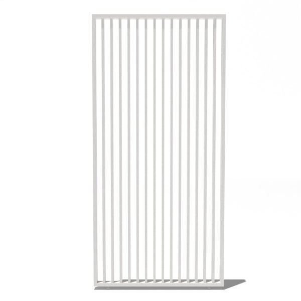 Weide Vertikale Lamellenwand für Weide Pergola 1,13m in Weiß aus Aluminium