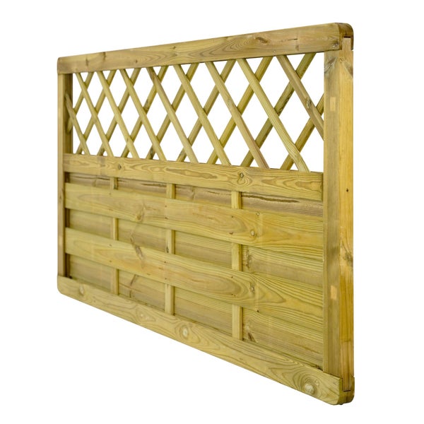 Holzzaun Element mit Rautenmuster für den Garten