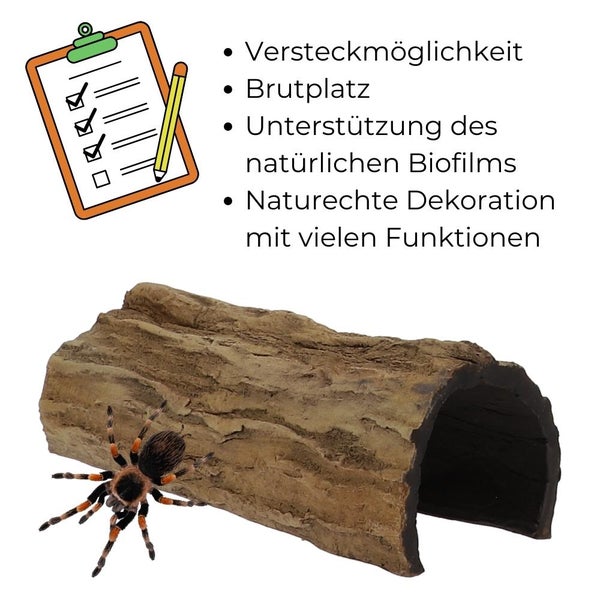 Aquariumdeko Baumrinde Baumstamm Halbbogen Aquarium Terrarium Dekoration Reptilien Versteck Höhle Ablaichhöhle Krebshöhle