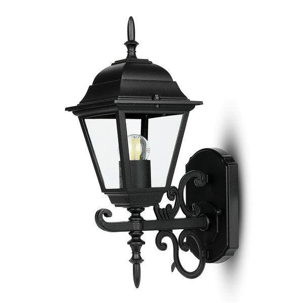 V-TAC VT-760-B - E27 Außenbeleuchtung - Wandleuchten - Up - Mattschwarz - IP44