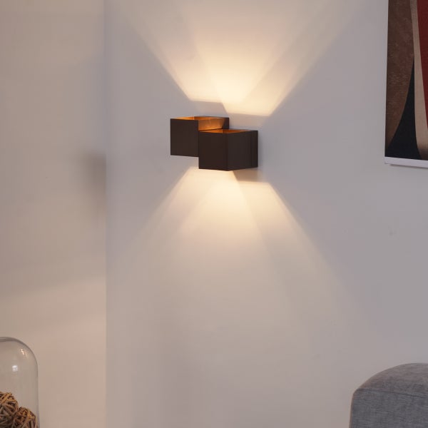Moderne Wandleuchte Dunkelbronze 2-flammig - Transfer Double