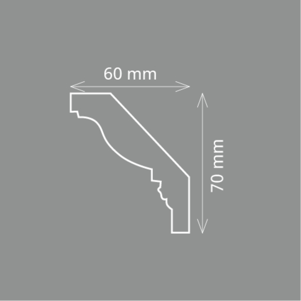 HOMESTAR Zierleiste Vera (62 x 70 mm), Länge 2m