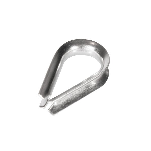 Eine metallene Kausche für Seilverbindungen