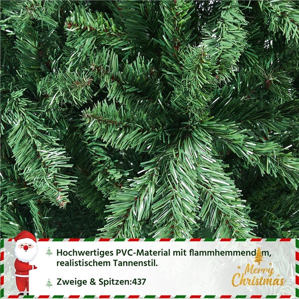 Yaheetech 152.5 cm Künstlicher Weihnachtsbaum mit Spitzen , Grün