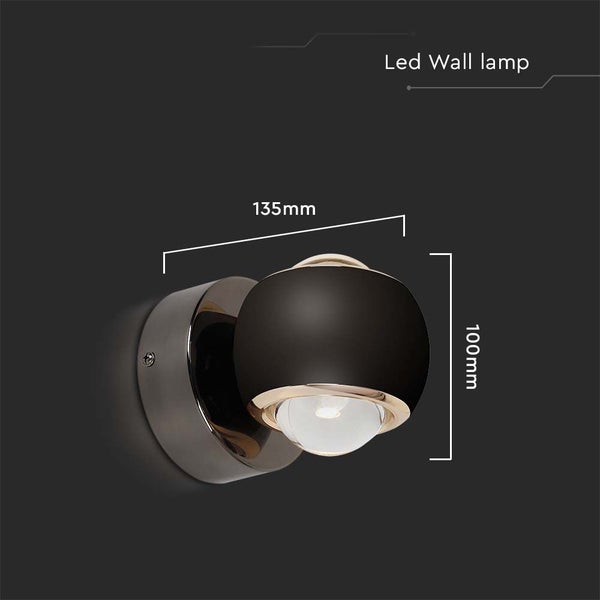 LED-Wandleuchte, Abmessungen 135 mm x 100 mm