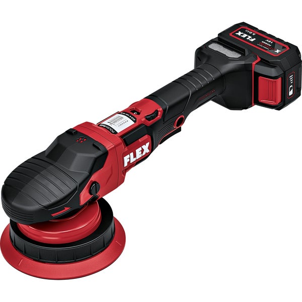 FLEX Akku Exzenterpolierer 18 Volt mit 5.0 Amperestunden Akku und bürstenlosem Motor für effiziente Oberflächenbearbeitung