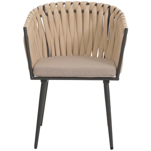 Gartenstuhl mit Armlehne und Stoffbespannung