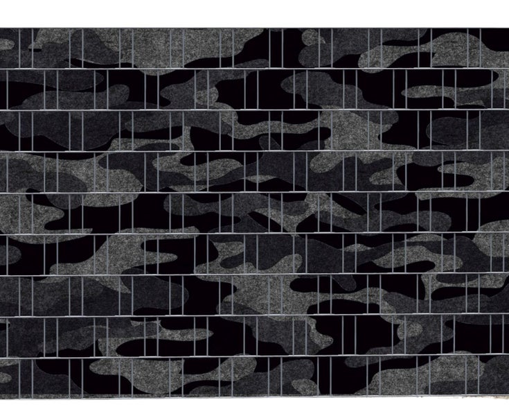 Doppelstabmatte mit Filzstreifen im Tarnmuster