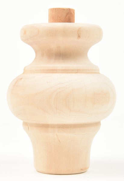 Unlackierter Möbelfuß aus Holz