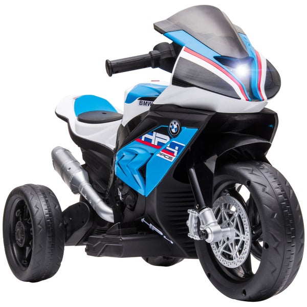 HOMCOM Kinder Elektro-Motorrad, 6V, mit 3 Musikmodi, 2,5km/h, für Kinder ab 18 Monaten, 82,5 x 42 x 54 cm, PP, Metall, Blau
