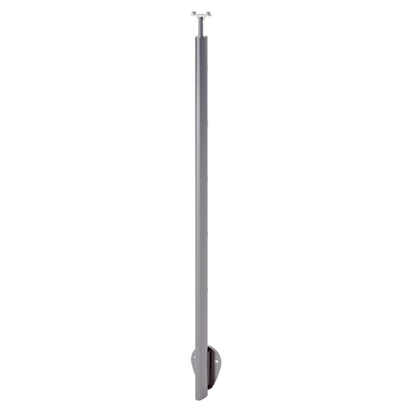 Dolle Brüstungsgeländer zur Wandmontage 1,5m Aluminium dark grey Pfosten, Stäbe und Handlauf tropfenförmig