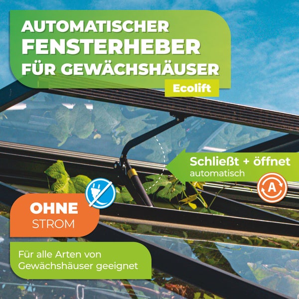 Automatischer schwarzer Gewächshausfensterheber aus Aluminium