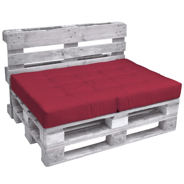 Beautissu ECO Elements Palettenkissen Sitz 120x80x15cm Rot