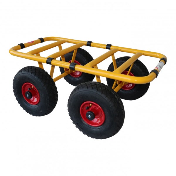 Plattenwagen Ravendo PW300 Schwerlastkarre – Transporthilfe mit Luftreifen, 300 kg Tragkraft, Stahlrahmen