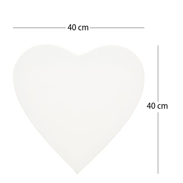 Leinwand Herzform 30x30 cm (LxB) vorgrundiert, malfertig bespannt weiß