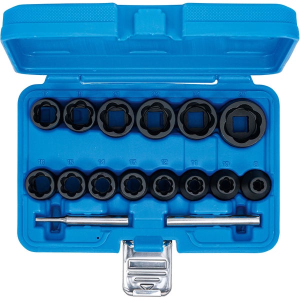 Bit-Steckschlüssel-Satz in blauem Koffer