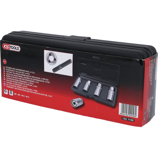 KS Tools Bolzenausdreher Set mit vier Teilen im Koffer