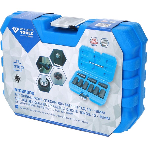Brilliant Tools Spiralprofil Stecknuss Satz im Koffer