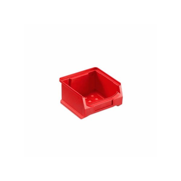 PROREGAL ProfiDrop Systemwagen auf Rollen mit Blauen Systemplatten und 180 x Rote und Blaue Sichtlagerbox 1.0 HxBxT 130 x 100 x 50 cm