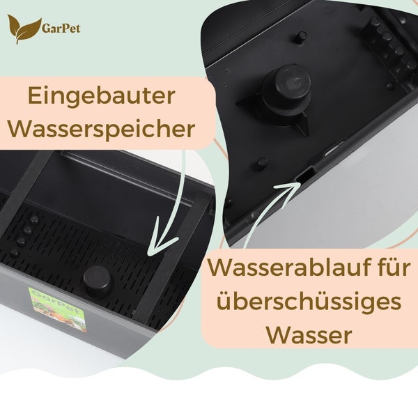 3er Set Pflanzkübel mit Sichtschutz Pflanzkübel 100cm hoch Raumteiler hoher Blumentopf Sichtschutz Pflanzgefäß Pflanztopf Balkon Terrasse