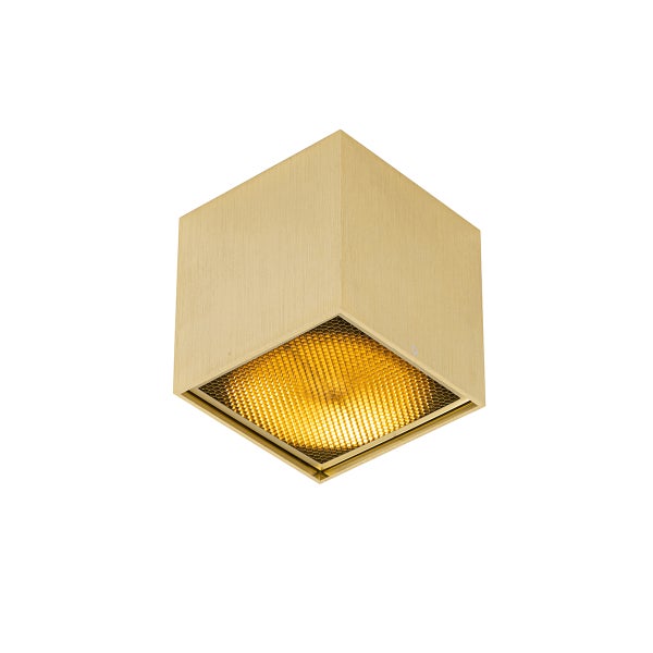 Quadratische Deckenleuchte aus Metall mit Gitter