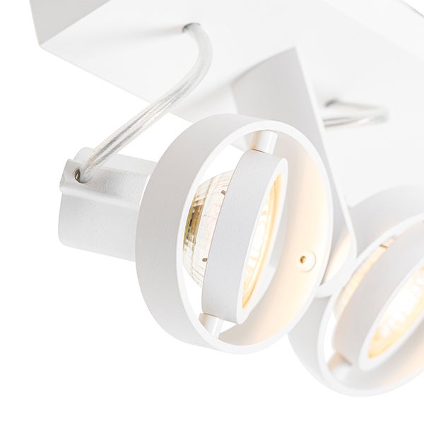 Weiße Deckenleuchte mit zwei Strahlern