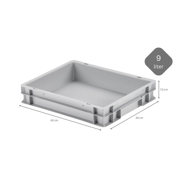 CHEFGASTRO SuperSparSet 3 x Pizzaballenbox Ohne Deckel HxBxT 7,5 x 30 x 40 cm 9 Liter Teigwanne Für Pizzateig Sstapelbare Pizzabox