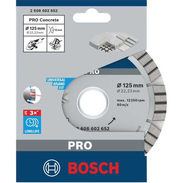 Bosch PRO Concrete Diamanttrennscheibe 125 x 22,23 mm - 2608602652