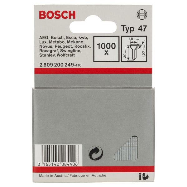 Bosch 1.000x Nagel Typ 47 1,8 x 1,27 x 30 mm - 2609200249