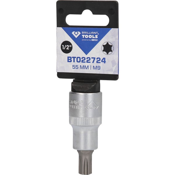 BRILLIANT TOOLS 1/2 RIBE-Bit-Stecknuss 55 mm lang M9 - BT022724