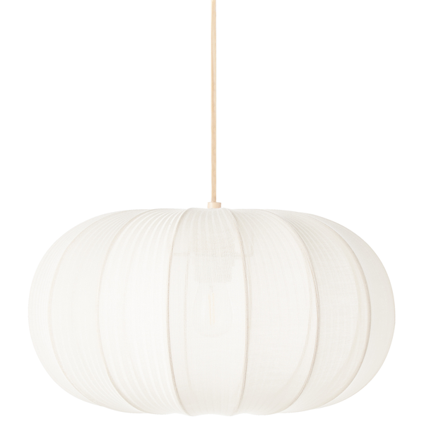 Weiße Stoff-Hängeleuchte