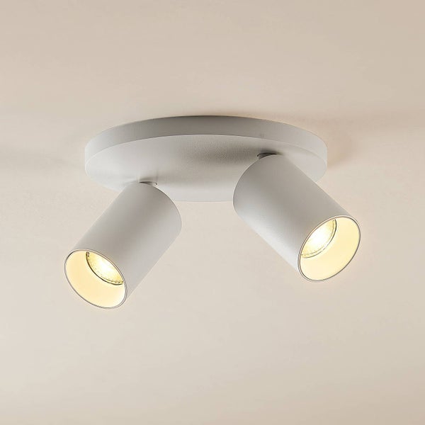Arcchio Strahler Brinja (Modern) in Weiß aus Aluminium (2 flammig, GU10) - Deckenlampe Deckenleuchte Lampe Spot Flurleuchte