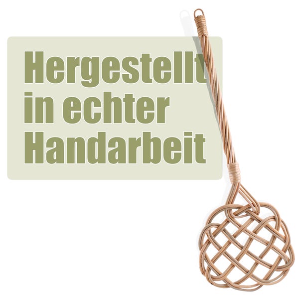 Handgefertigter Teppichklopfer aus Rattan