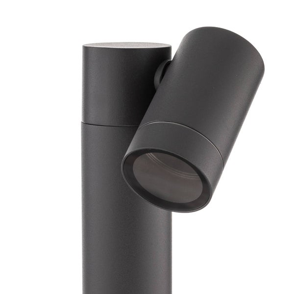 PRIOS Außenleuchte Tulimar (Modern) in Schwarz aus Aluminium (1 flammig, GU10) - Wegeleuchte Pollerleuchte Wegelampe Sockelleuchte