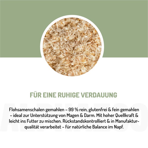 alphazoo Flohsamenschalen gemahlen 250g