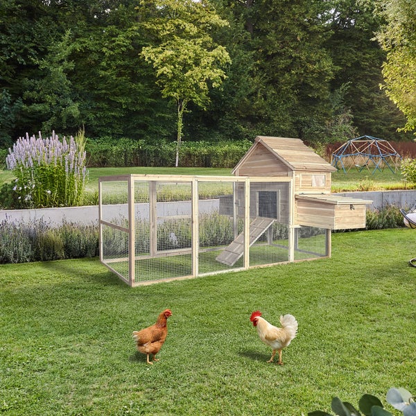 Home Deluxe Hühnerstall TANO – 310 x 150 cm | Großes, wetterfestes Holzgehege mit Auslauf