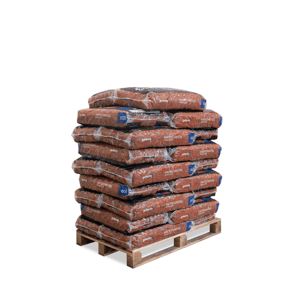 Galamio Holzhackschnitzel Rot 60l x 26 Sack 1560l Palette