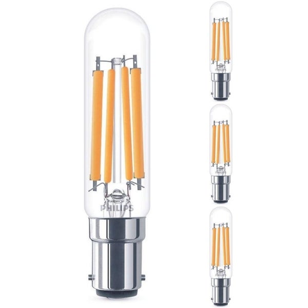 Philips LED Lampe ersetzt 60W, klar, warmweiß, 806 Lumen, nicht dimmbar, 4er Pack