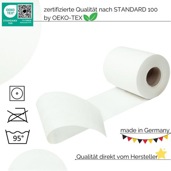 Sensalux Kombi-Set 1 Tischdeckenrolle 1m x 25m schwarz + Tischläufer 15cm weiß