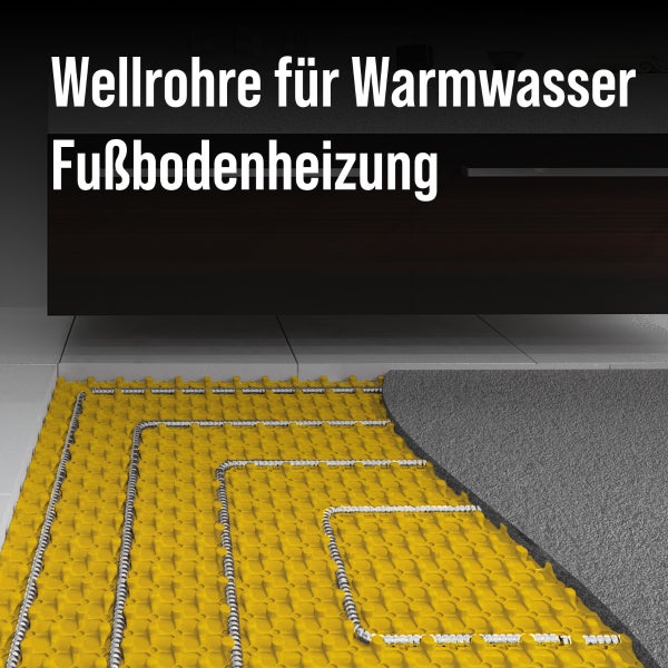 Wellrohre für Warmwasser Fussbodenheizung