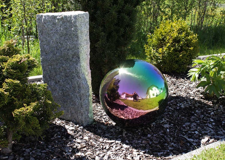 Edelstahlkugel Gartenkugel Dekokugel SferaInox 35cm rainbow 10980
