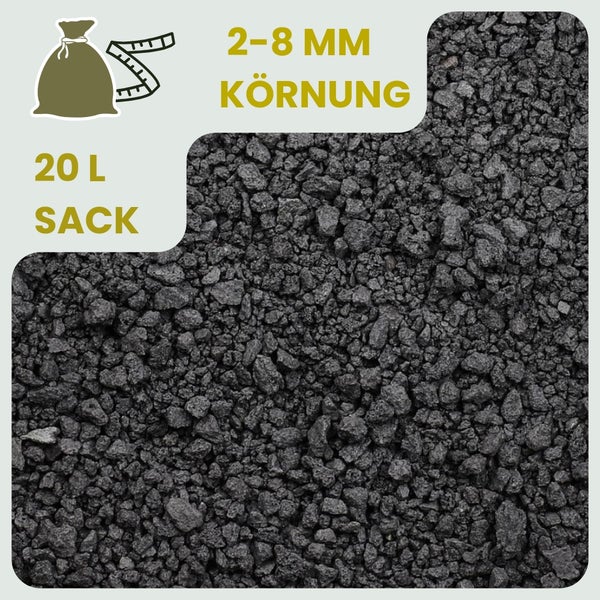 2 bis 8 Millimeter Körnung im 20 Liter Sack