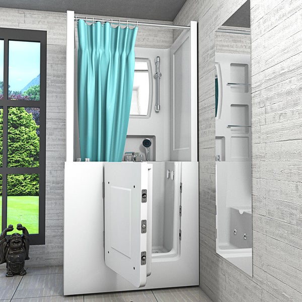 Seniorendusche Wanne Whirlpool S02D-WP-TH-C-L 100x78x205cm